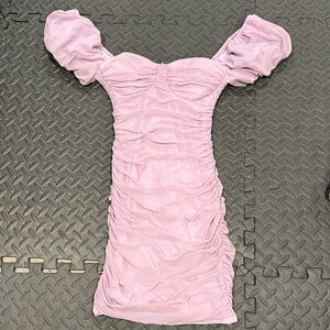 Windsor Lilac Puff Sleeve Mini Dress